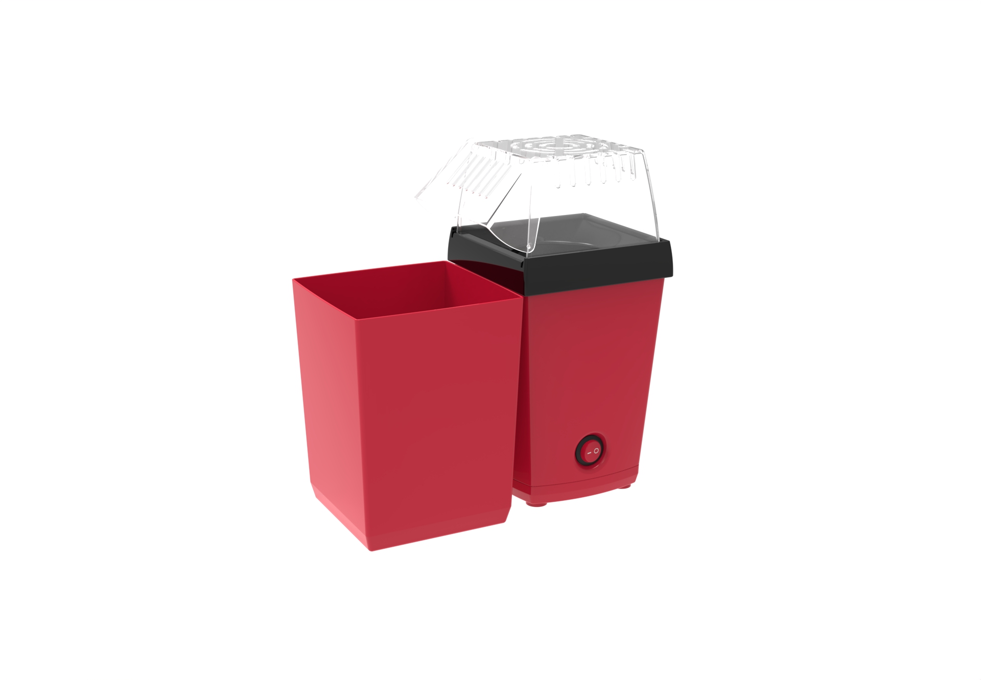 Electric Portable Popcorn Maker Gas-Free Hot Air Popcorn Machine for Household Use Made of Durable Plastic